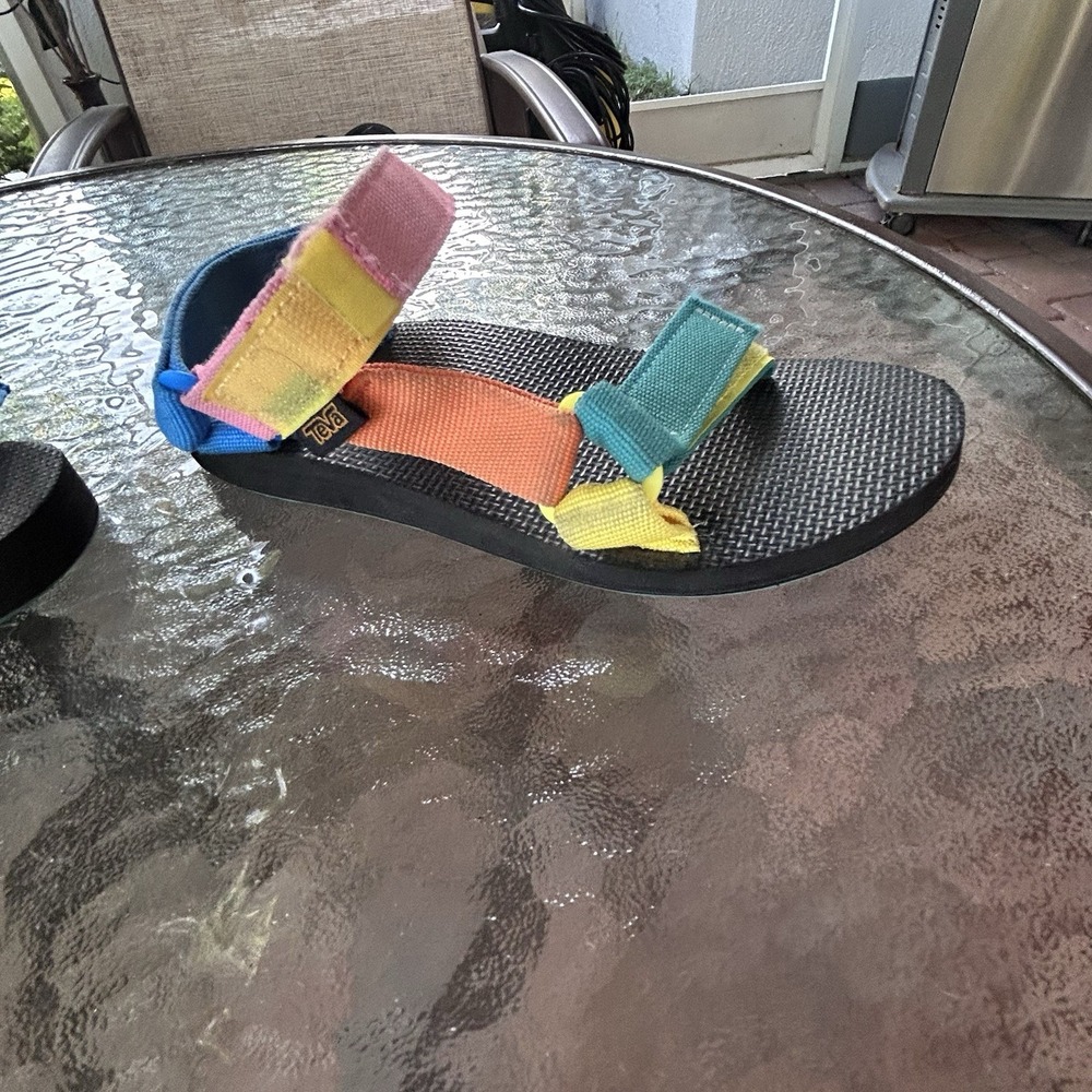 Teva Sandals Woman's Size 6 Original Universal Multi-Color Block #1003987 - Picture 12 of 13